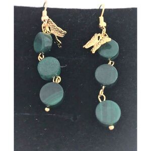 Beautiful Malachite Dangle Earrings